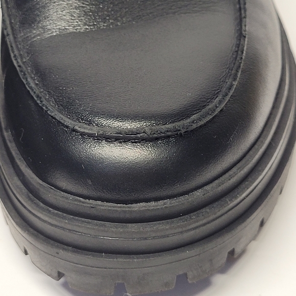 Quince Black Leather Lug-Sole Penny Loafers - Picture 10 of 12